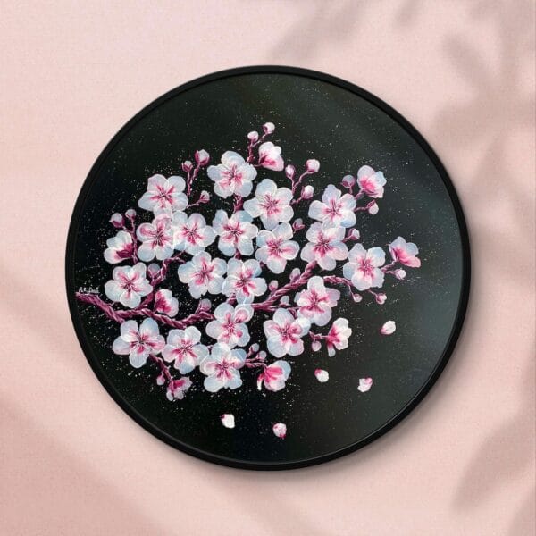 Ethereal Blossom Large Round Original (with frame)