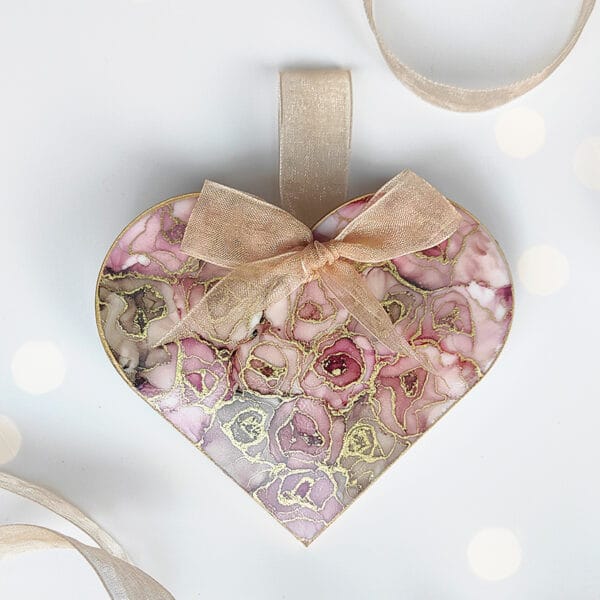 Nude Heart of Roses - Christmas Ornament