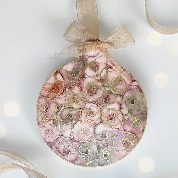 Nude Roses Round Christmas Ornament
